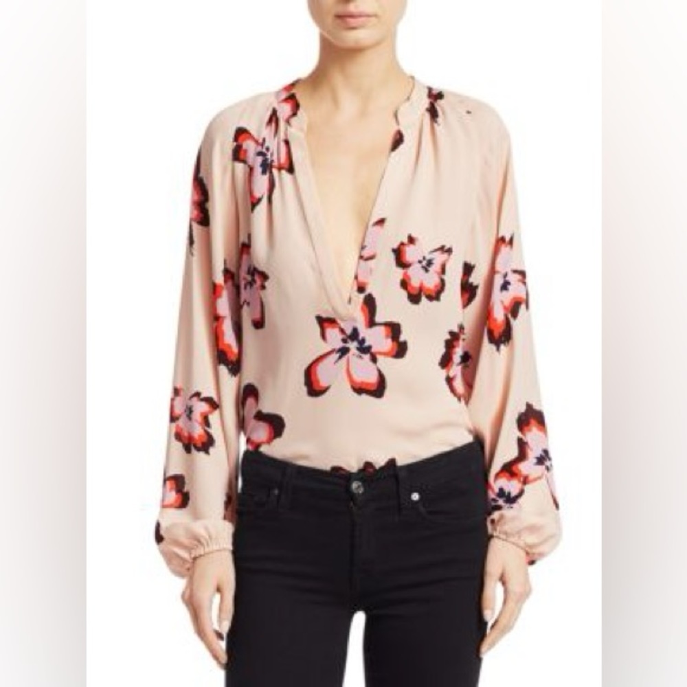 A.L.C. Jules Floral Silk Blouse